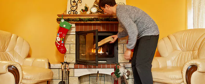 Rusted Metal Fireplace Restoration in Springville, Utah
