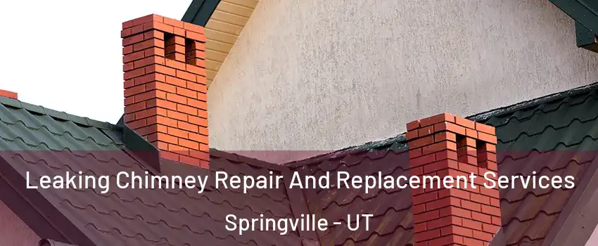  Leaking Chimney Repair And Replacement Services Springville - UT